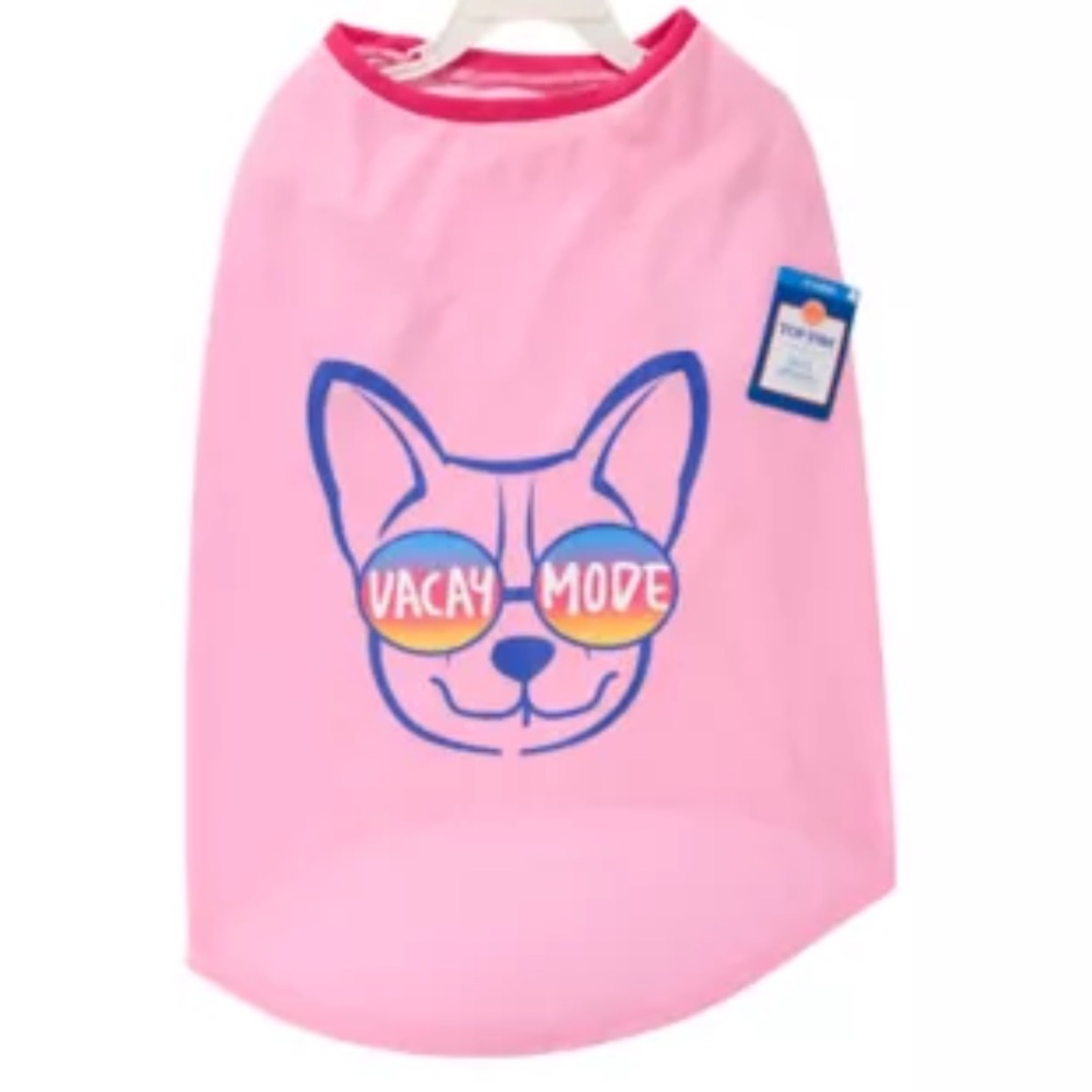 New Top Paw "Vacay Mode" dog t-shirt S